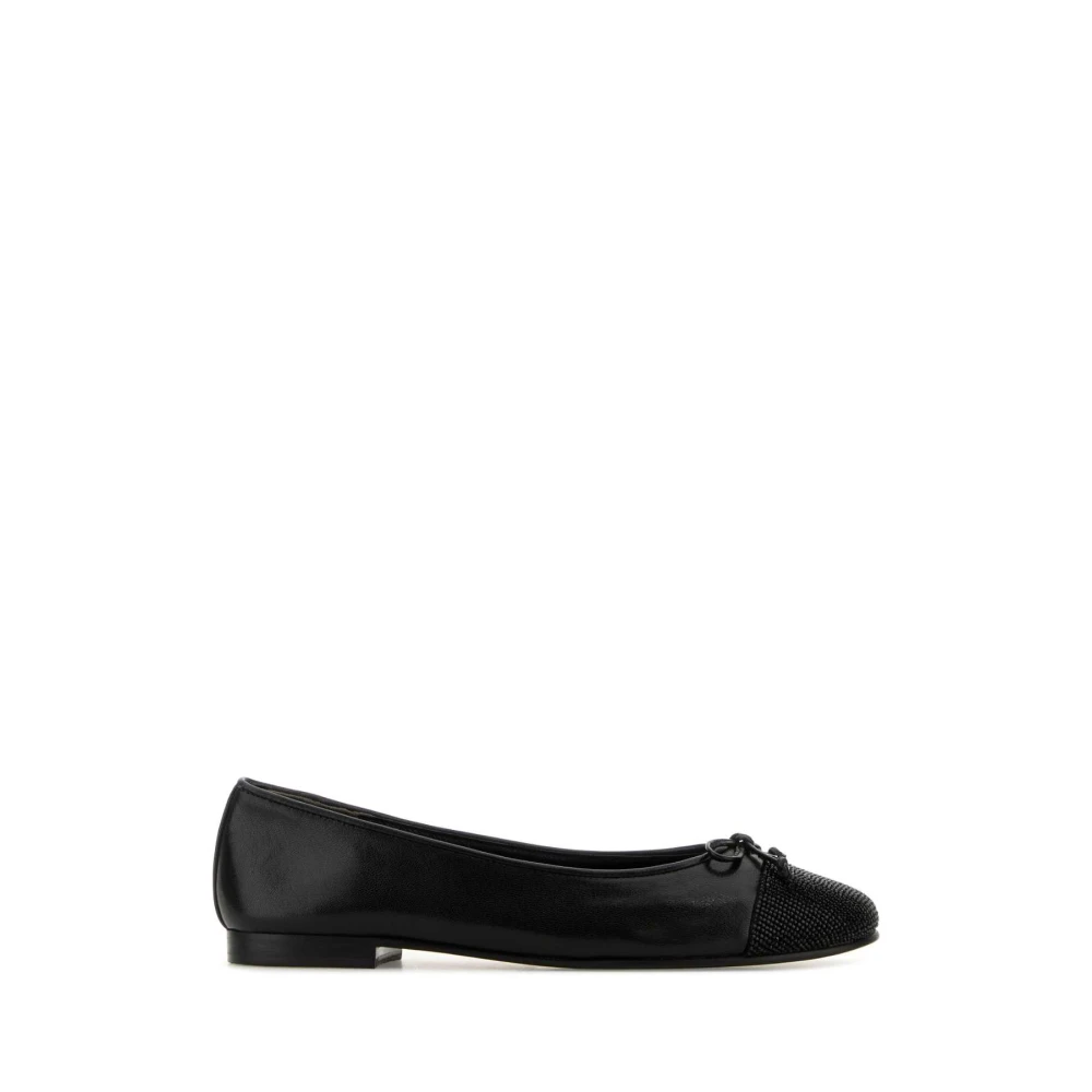 Tory Burch Svarta Läderballerina Skor Black, Dam