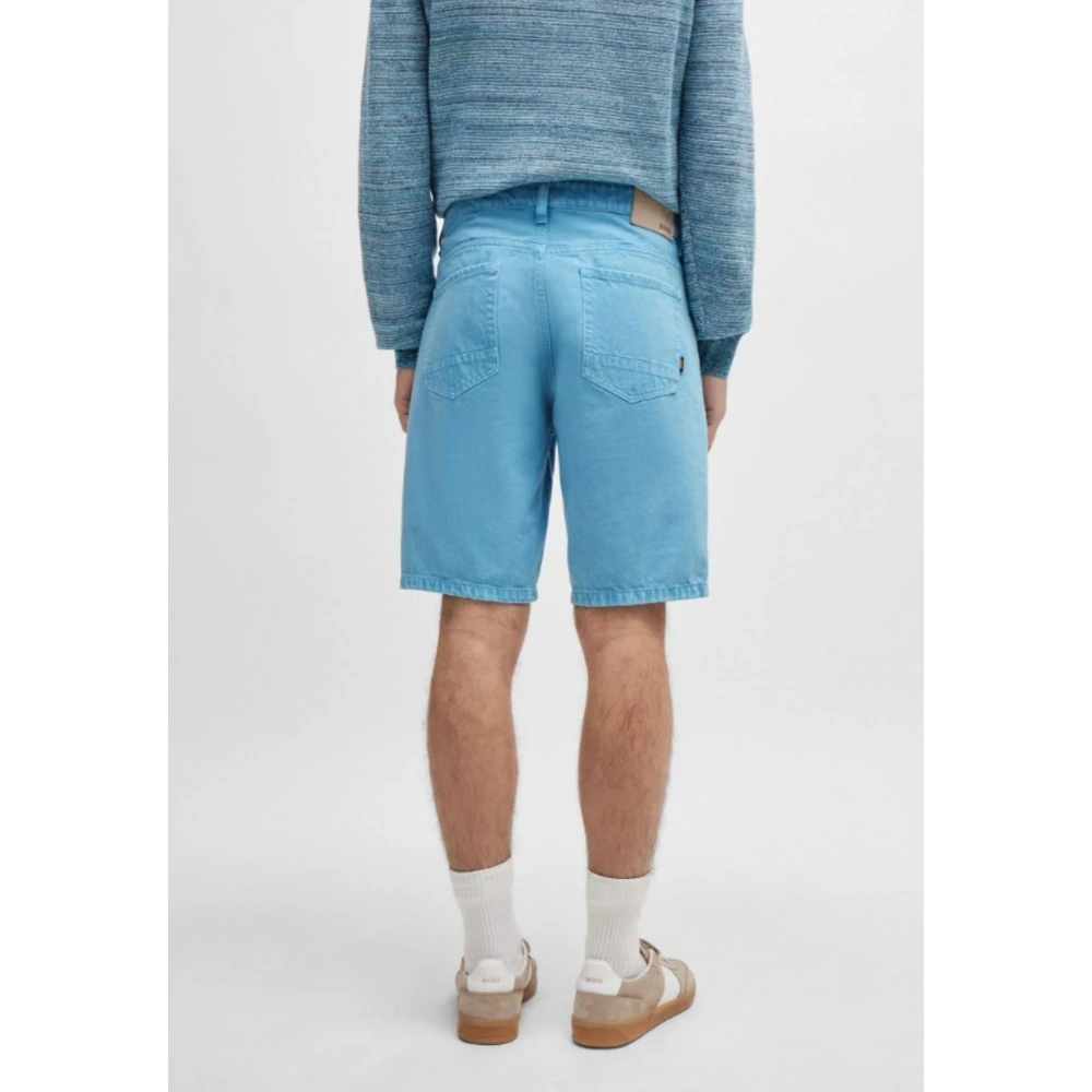 Hugo Boss Heren Anderson Shorts Pistol Stijl Blue Heren