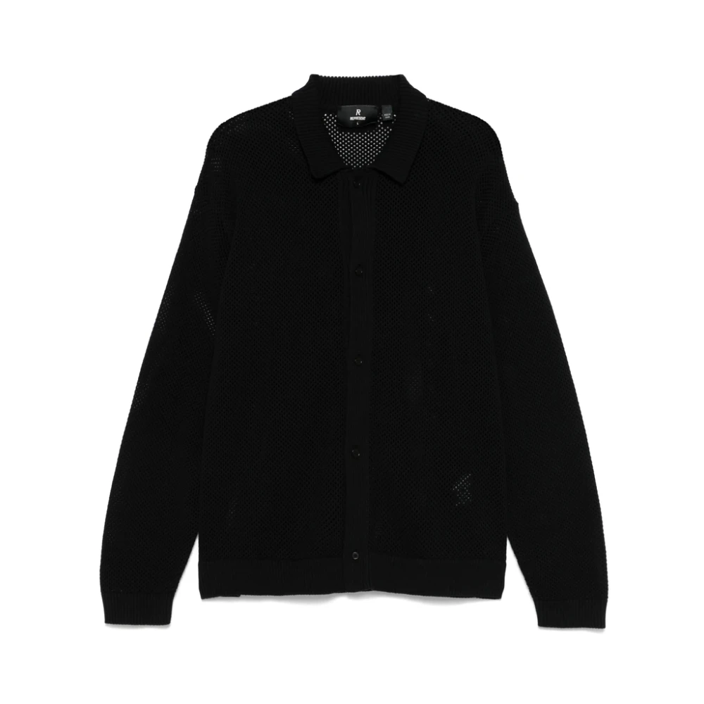 Represent Klassieke Zwarte Button-Up Shirt Black Heren