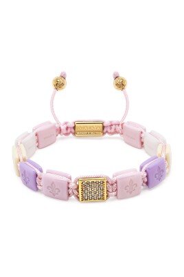 vit-kram-mjukrosa-andamp-lavendel-keramiskt-flatbeadsarmband-med-guld-cz
