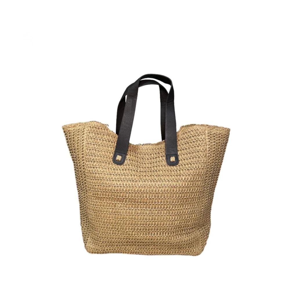 Molly Bracken Stro Shopper Tas met Handvatten Beige Dames