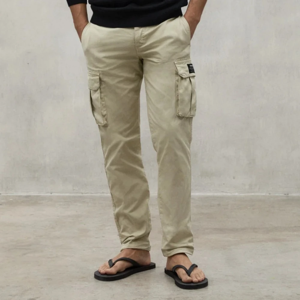 Ecoalf Cargo Ethical Trousers Beige Heren