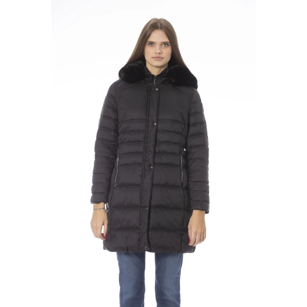 Baldinini Hooded Bomberjack met ritssluiting Black Dames