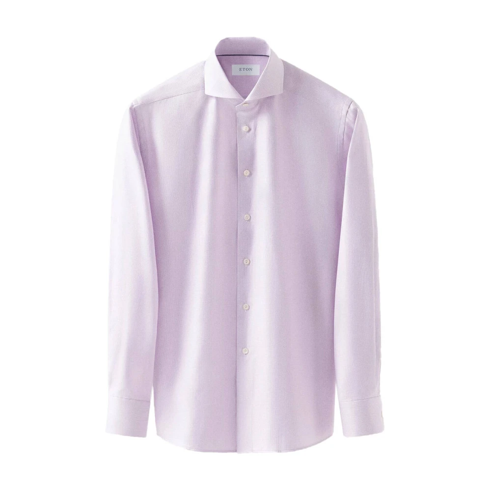Eton Lange mouw overhemd Pink Heren