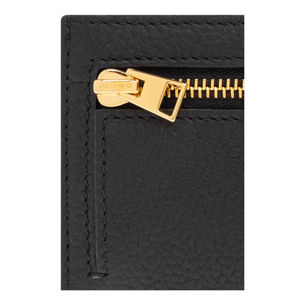 Tom Ford Leren portemonnee Black Heren