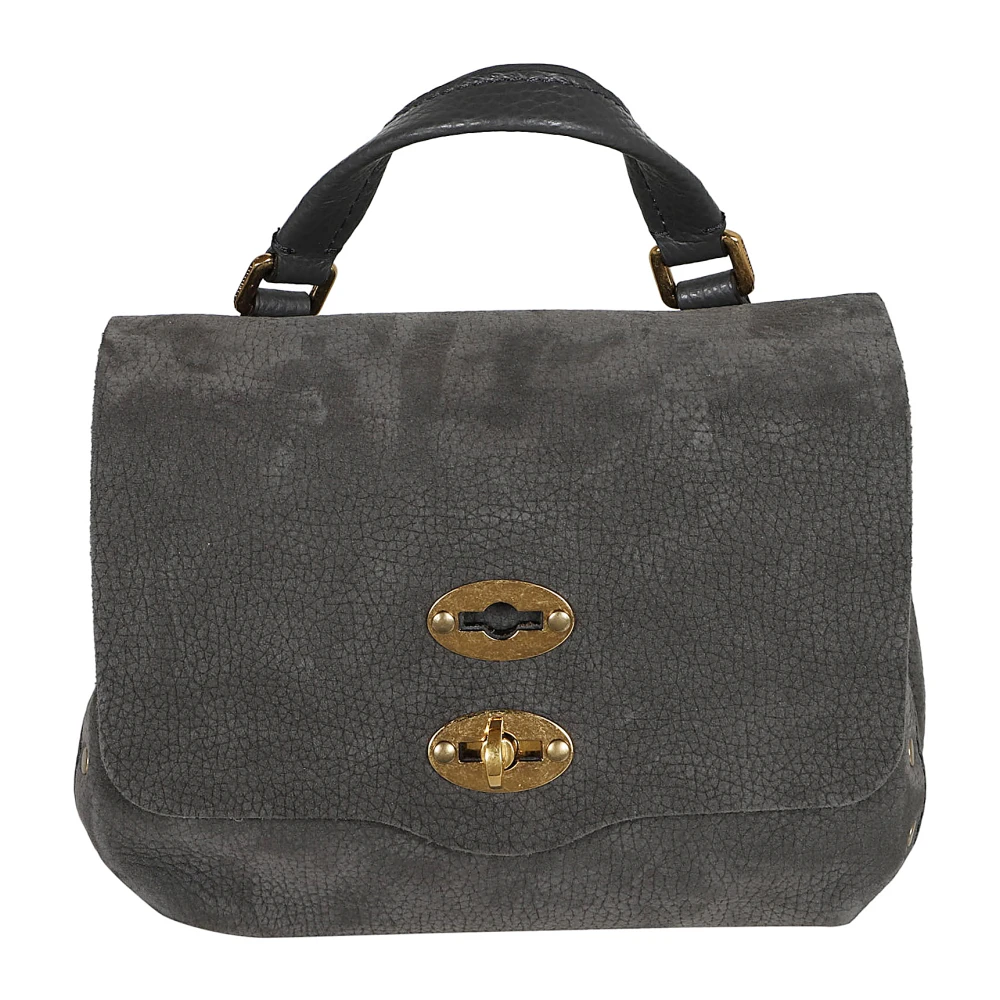 Zanellato Grijze Schoudertas met Platte Studs Gray Dames