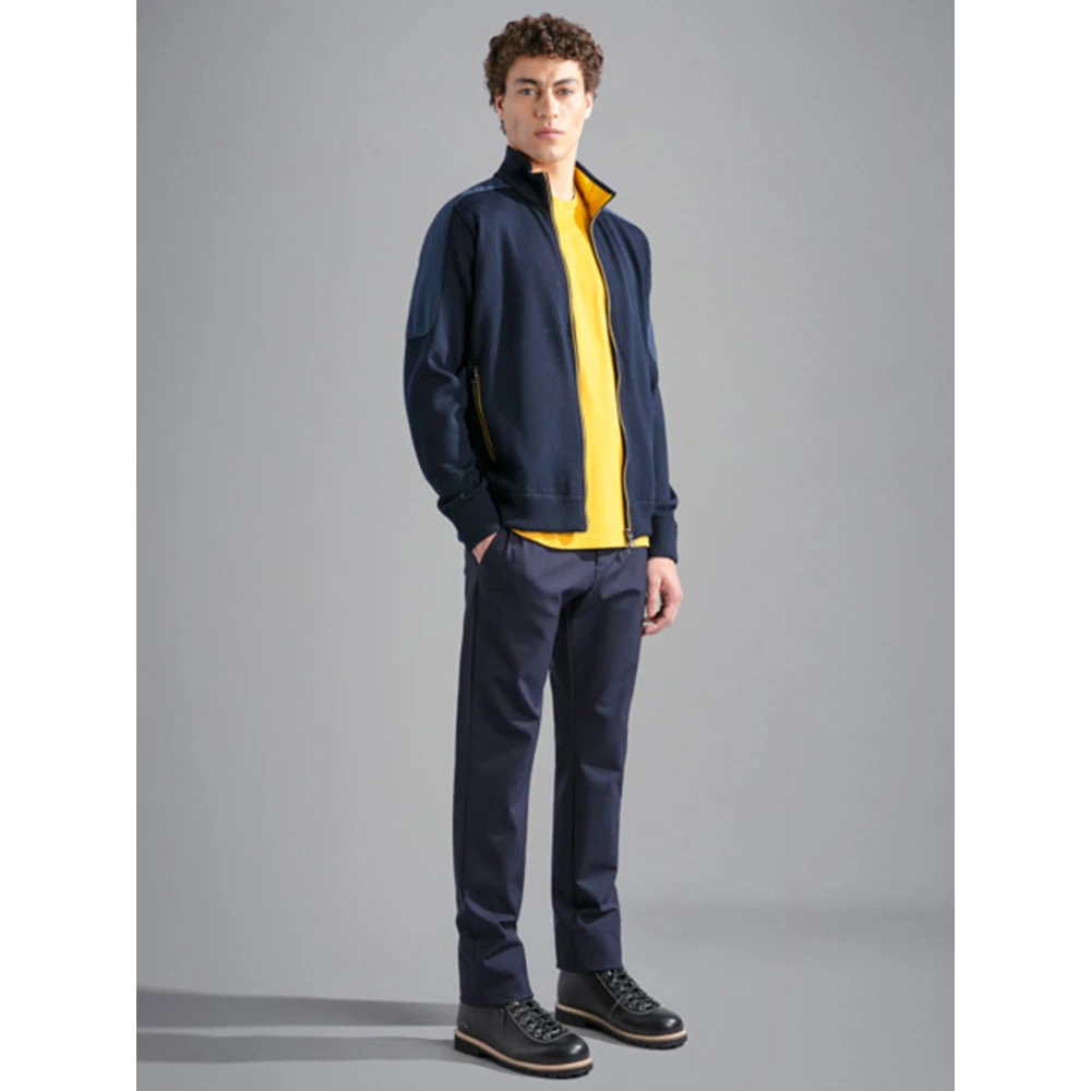 PAUL & SHARK Dynamische Stretch Chino Broek in Marineblauw Blue Heren
