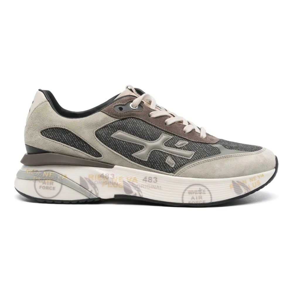 Premiata Mocka och Polyamid Sneakers Multicolor, Herr