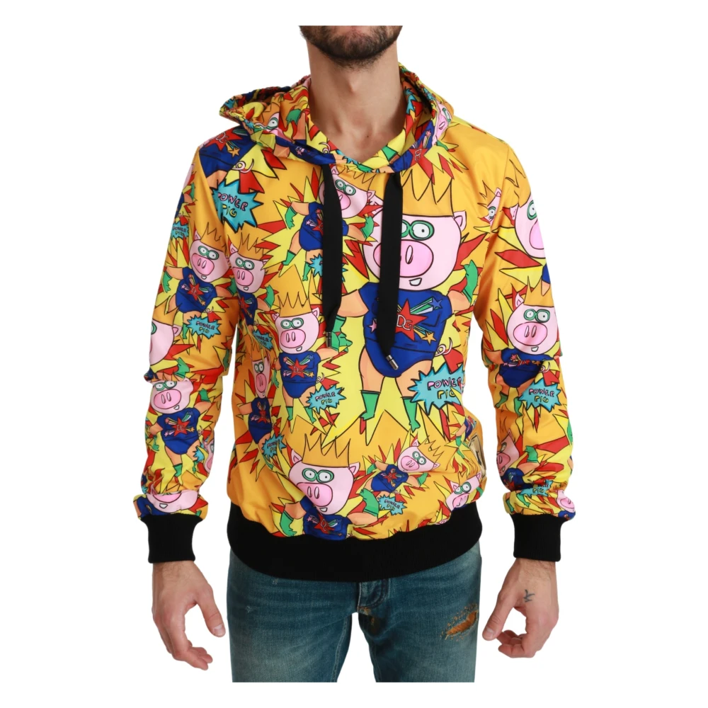 Dolce & Gabbana Årets Gris Hoodie Multicolor, Herr