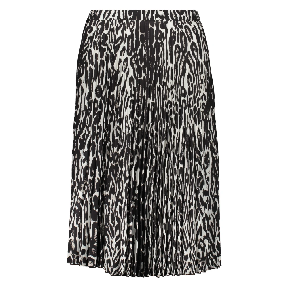 Burberry Geplooide Midi Rok met Contrasterende Details Multicolor Dames