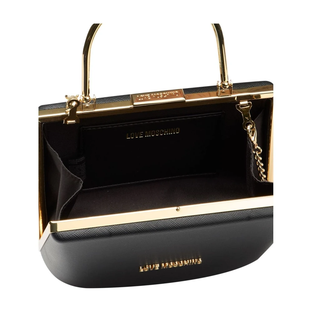 Love Moschino Mini Handtas met Ketting en Kliksluiting Black Dames