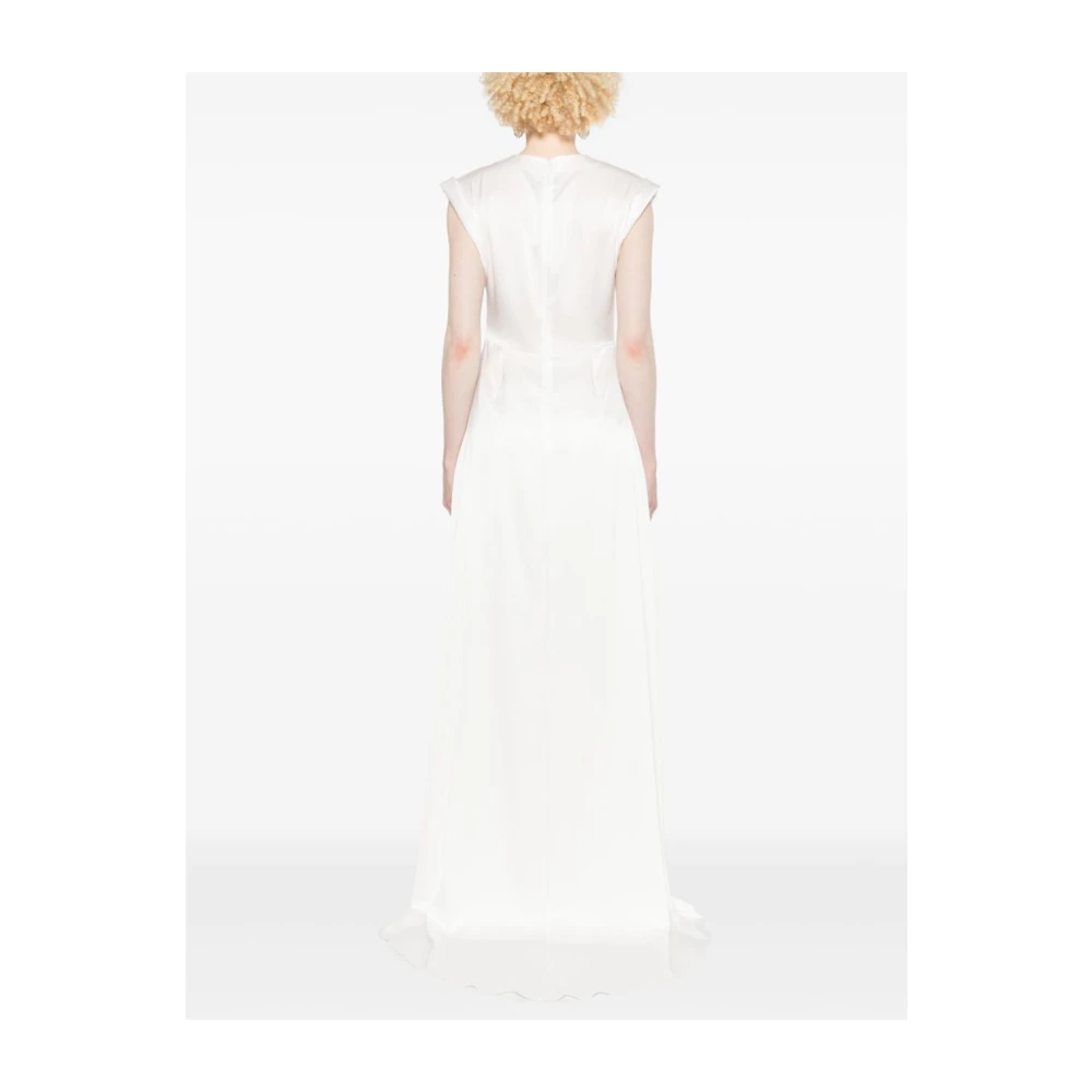 David Koma Satijnen Blouse Wit Shirt White Dames