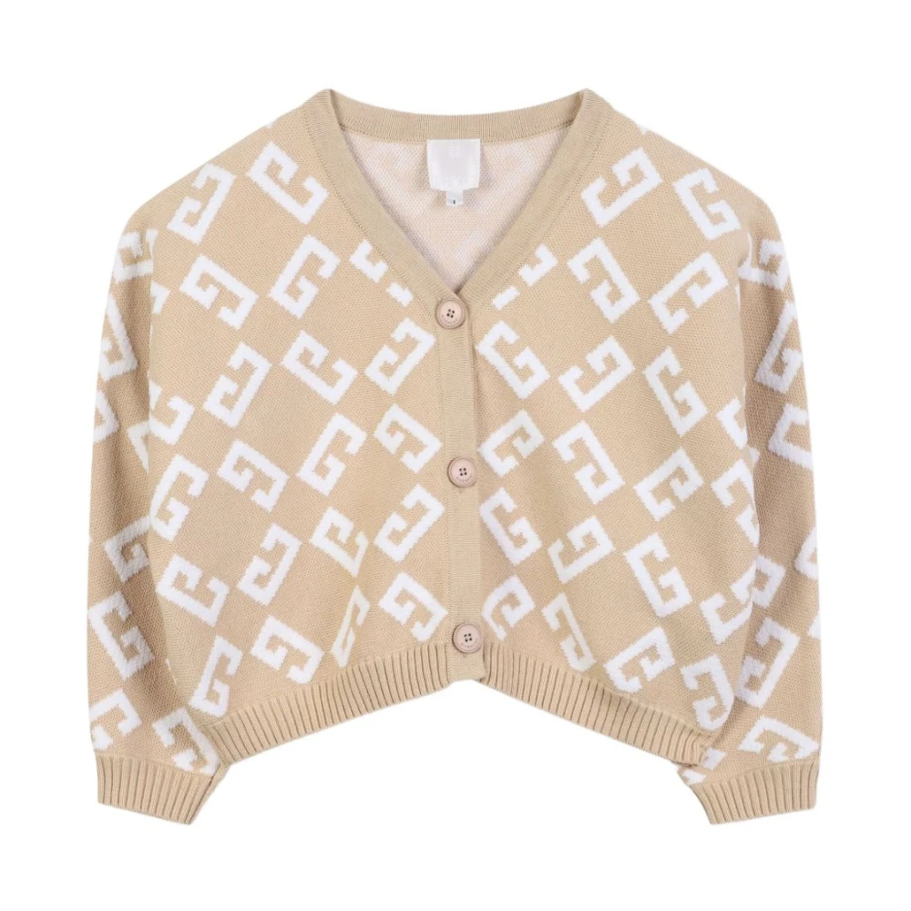 Givenchy Girls Beige Kids Sweater With Jacquard Motif