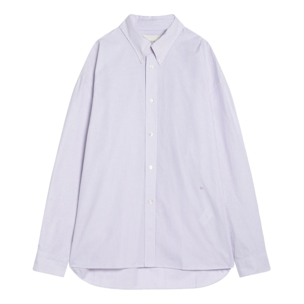 Studio Nicholson Lange mouwen overhemd Purple Heren