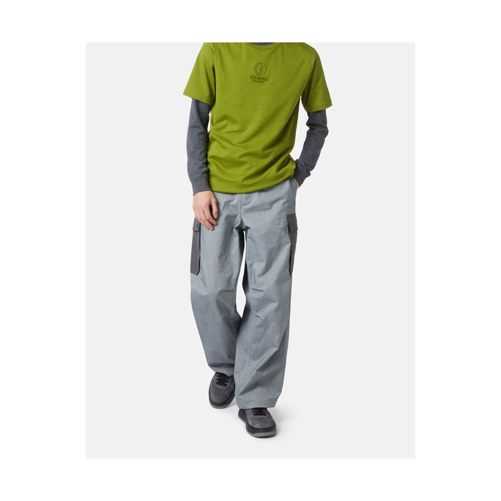Iceberg katoenen T-shirt Green Heren