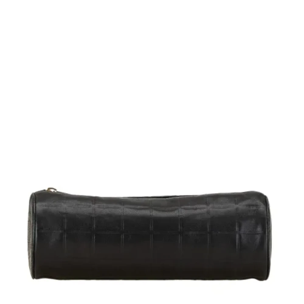 Chanel Vintage Pre-owned Leather clutches Black Dames