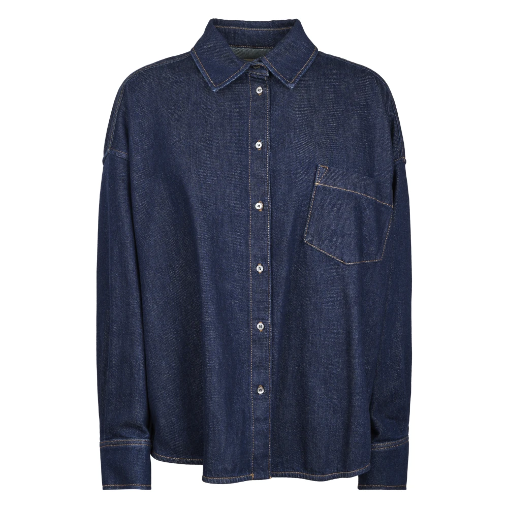 Max Mara Women's Blue Camicia - Shirts - Xs - Blouses & Shirts