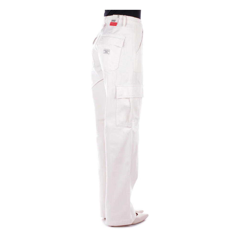 Guess Witte broek met logo White Dames
