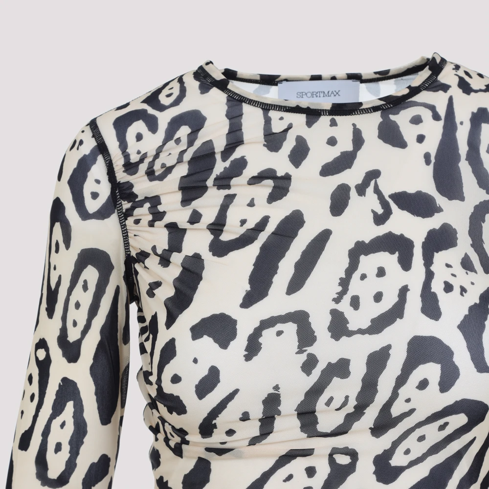 SPORTMAX Leopard Second Skin Top Multicolor Dames