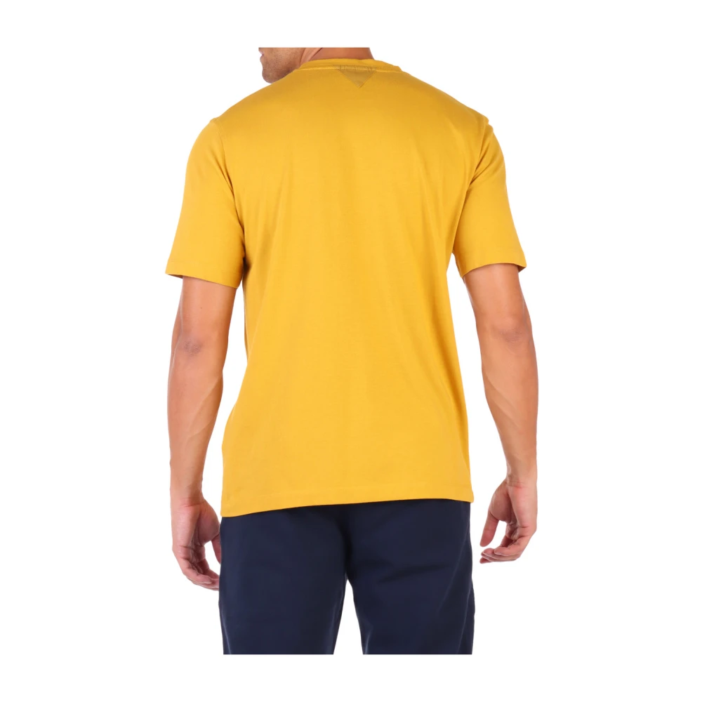 aeronautica militare Comfortabele T-shirt van katoen met logo borduursel Yellow Heren