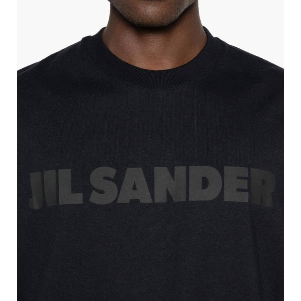 Jil Sander Zwart Logo T-shirt Black Heren