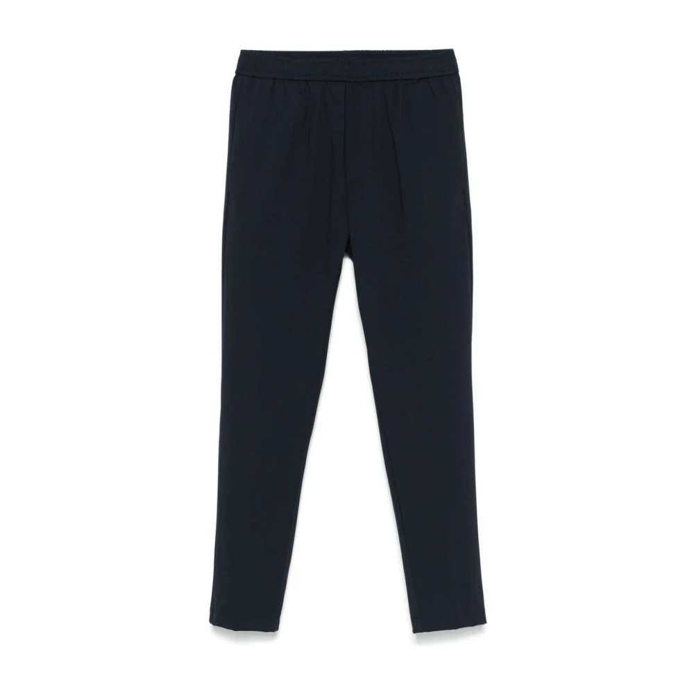 Pmds Blauwe elastische broek met taps toelopende pijpen Blue Heren