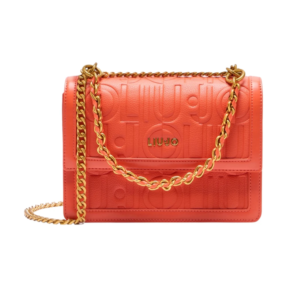 Liu Jo Oranje Crossbody Tas met Glanzende Afwerking Orange Dames