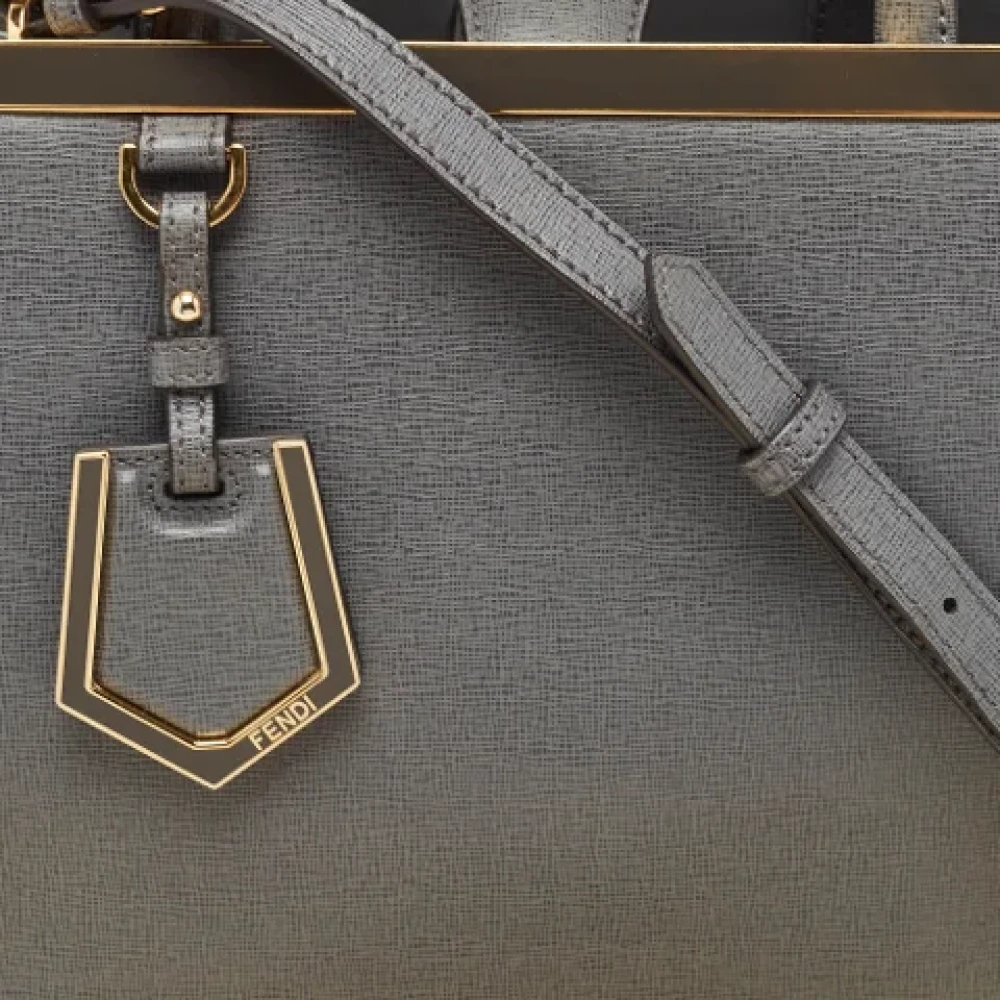 Fendi Vintage Pre-owned Leather fendi-bags Gray Dames