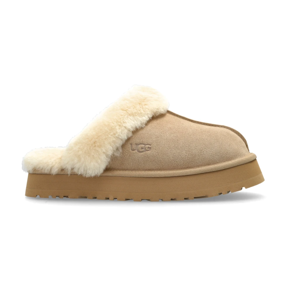 Ugg Donna Beige Disquette Pantofole Sand - Immagine 5