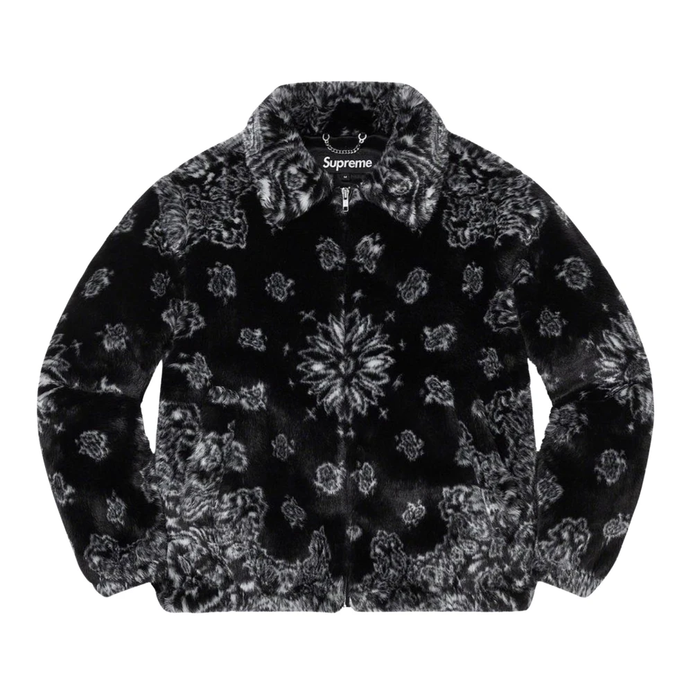 Supreme Bandana Faux Fur Bomber Jacket Zwart Black Heren