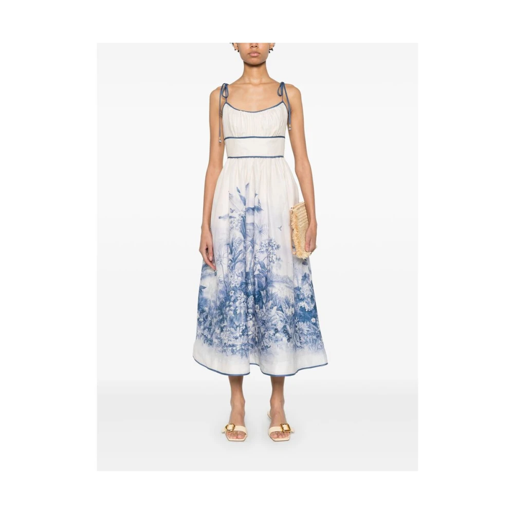 Zimmermann Grafische Print Linnen Jurk Multicolor Dames