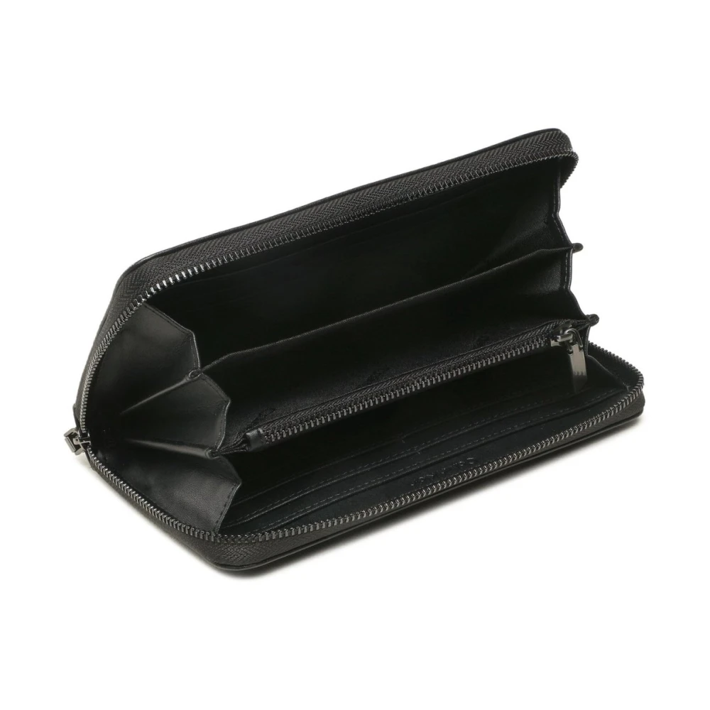 Calvin Klein Gewatteerde PU Leren Portemonnee Black Dames