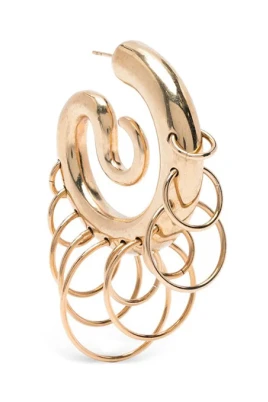 Pierced Serpent Hoops Medium