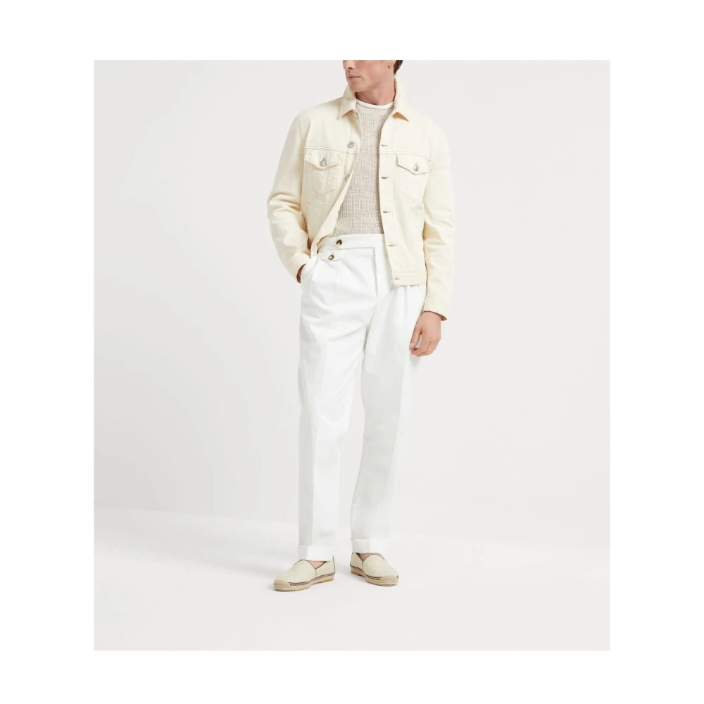 BRUNELLO CUCINELLI Elegante Herenbroek White Heren