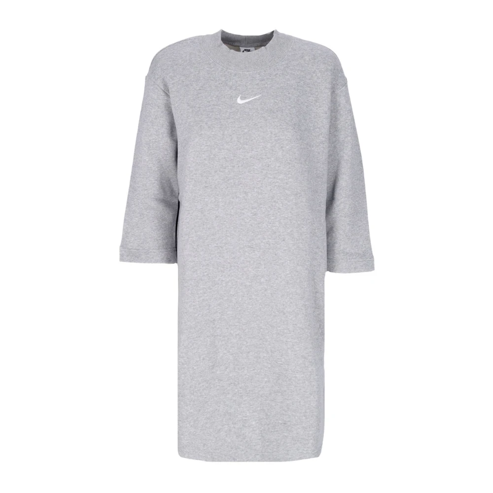 Nike Klänning i fleece, oversized ärmar, Phoenix Gray, Dam