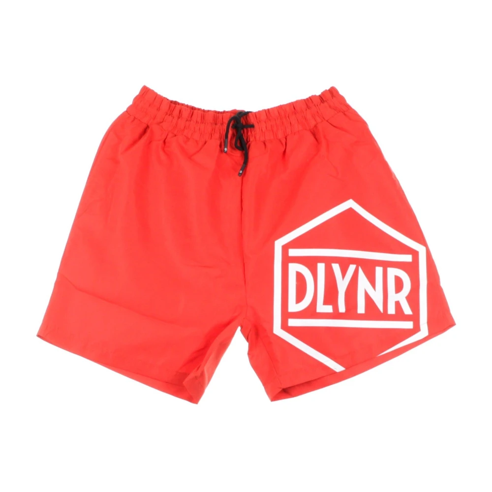Dolly Noire Rode Logo Zwemshorts voor Mannen Red Heren