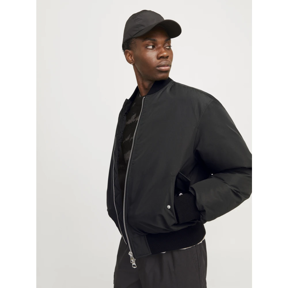 jack & jones Zachte Utility Bomber Jas Black Heren