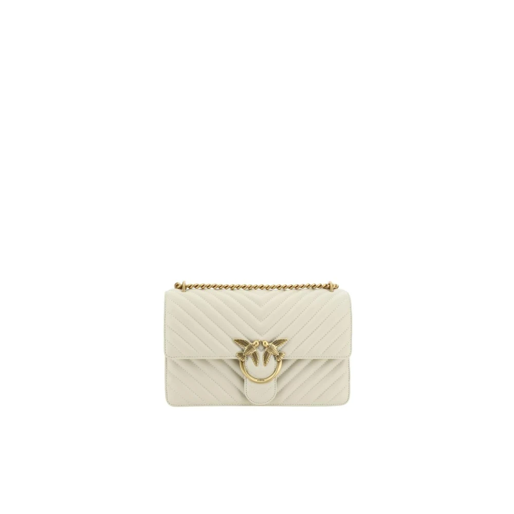 Pinko Women's White Love Birds Shoulder Bag - Shoulder Bags - One Size - Bags