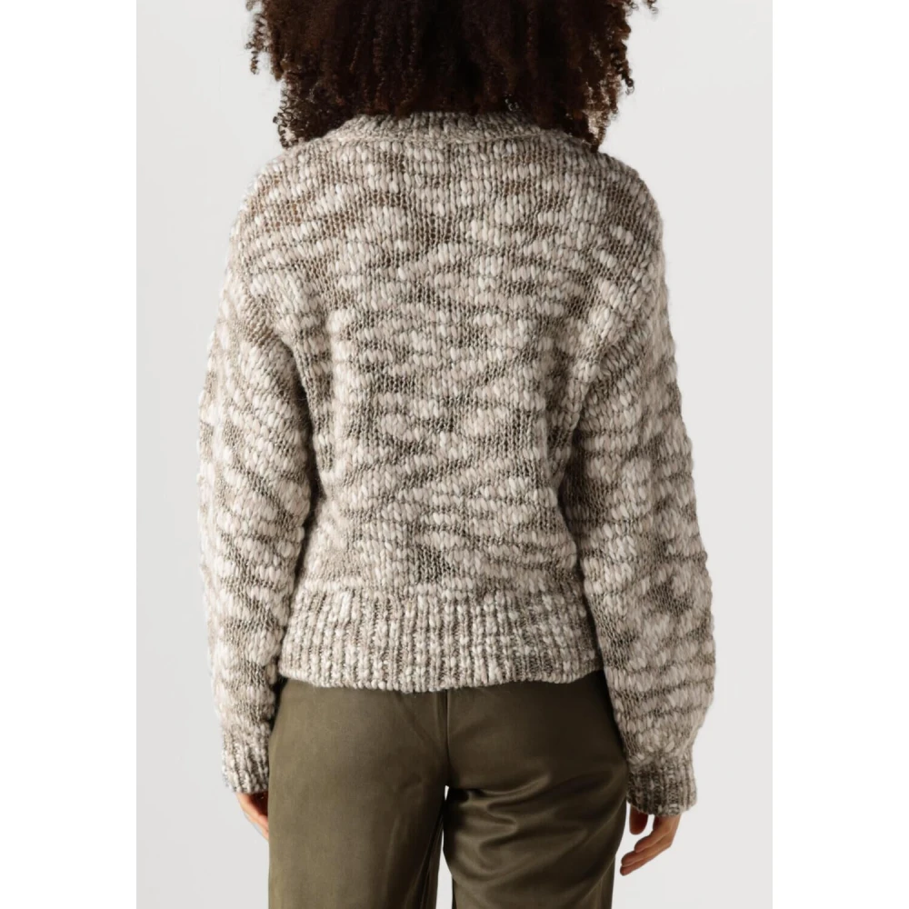Nukus Taupe Pullover Trui voor Dames Multicolor Dames