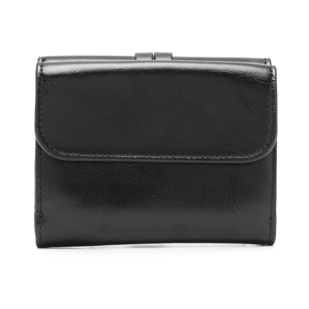 Chloé Zwarte Leren Muntportemonnee Black Dames