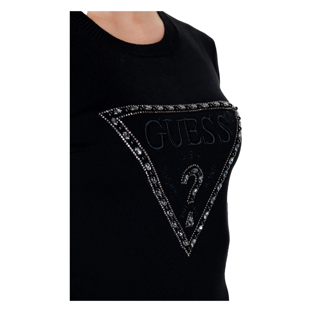 Guess Triangle Logo Dames Top Herfst Winter Collectie Black Dames