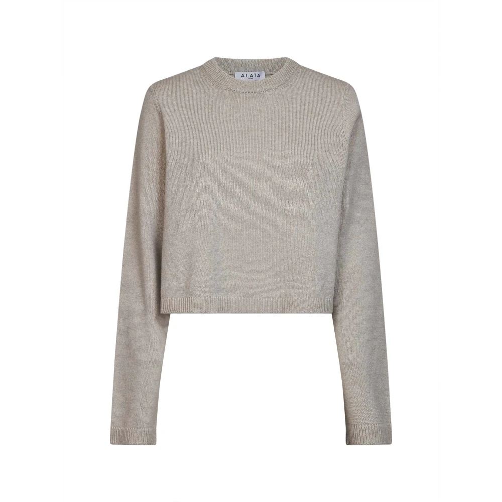 Alaïa Beige Cashmere Knitwear, Female, S, Cashmere Jumper