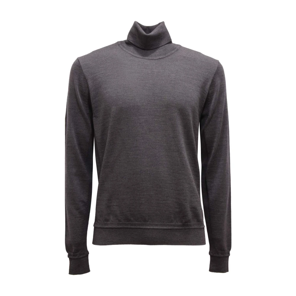 Herno Men's Gray Wool Turtleneck Sweater Dolcevita Style
