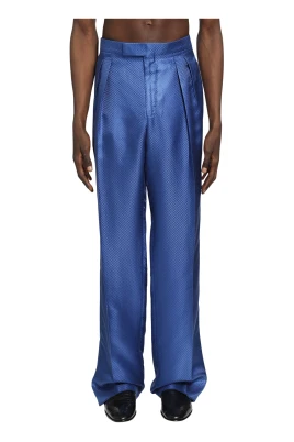 Silk Grand Hopsack Double Pleat Pant