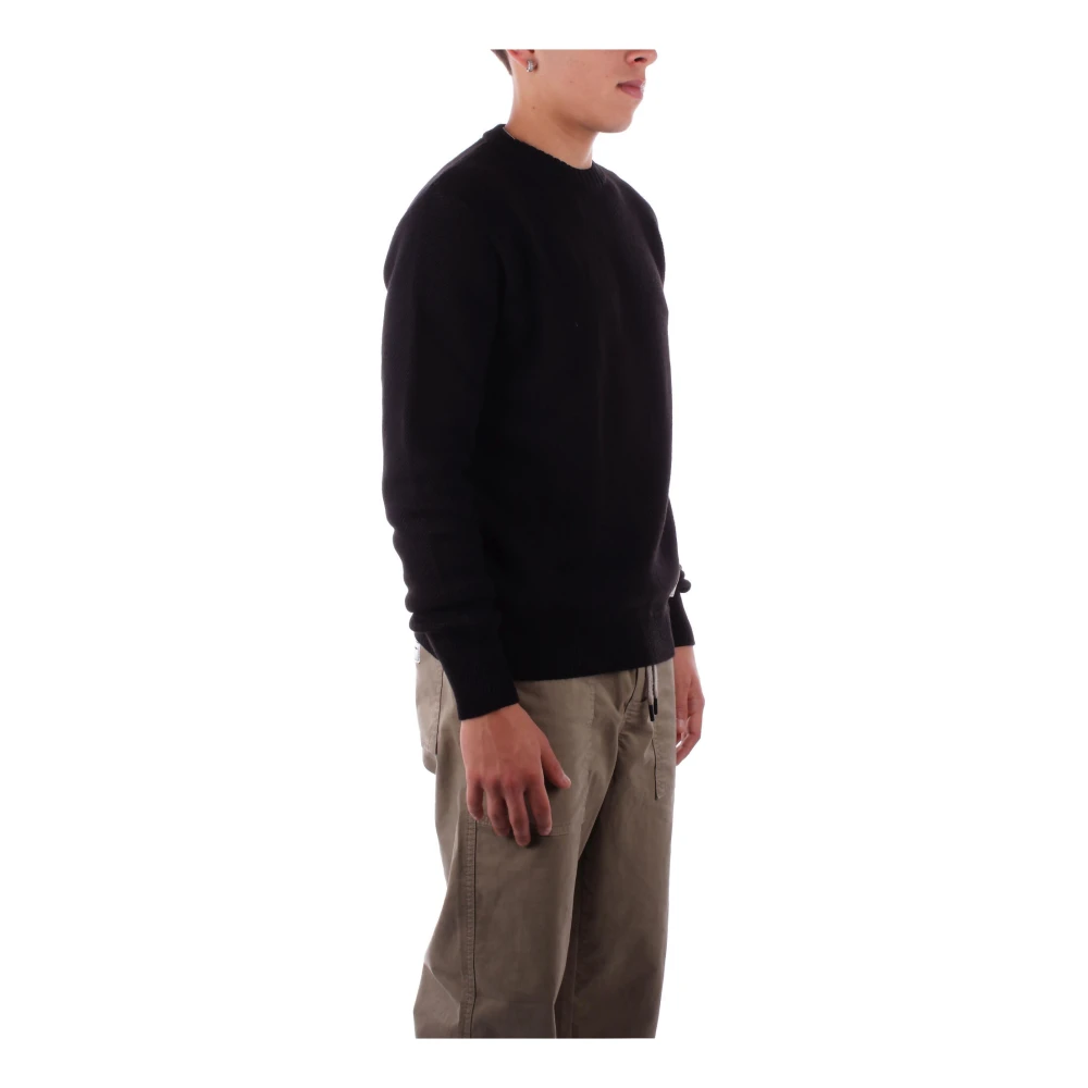 Costume National Zwart Logo Front Sweater Black Heren