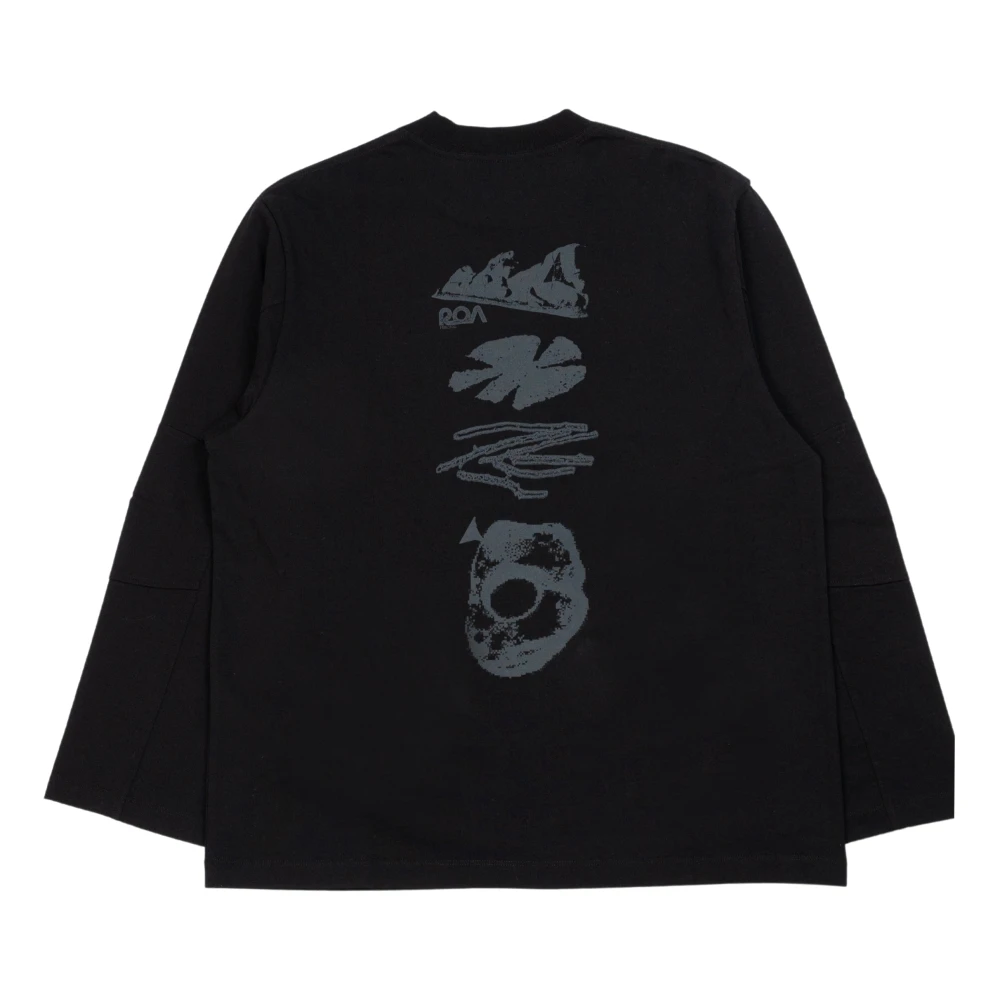 ROA Zwarte Grafische Longsleeve Black Heren
