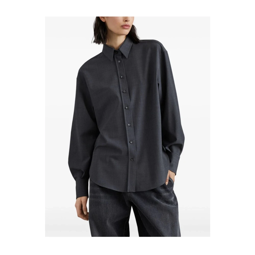 BRUNELLO CUCINELLI Stijlvolle Damesoverhemden Collectie Gray Dames