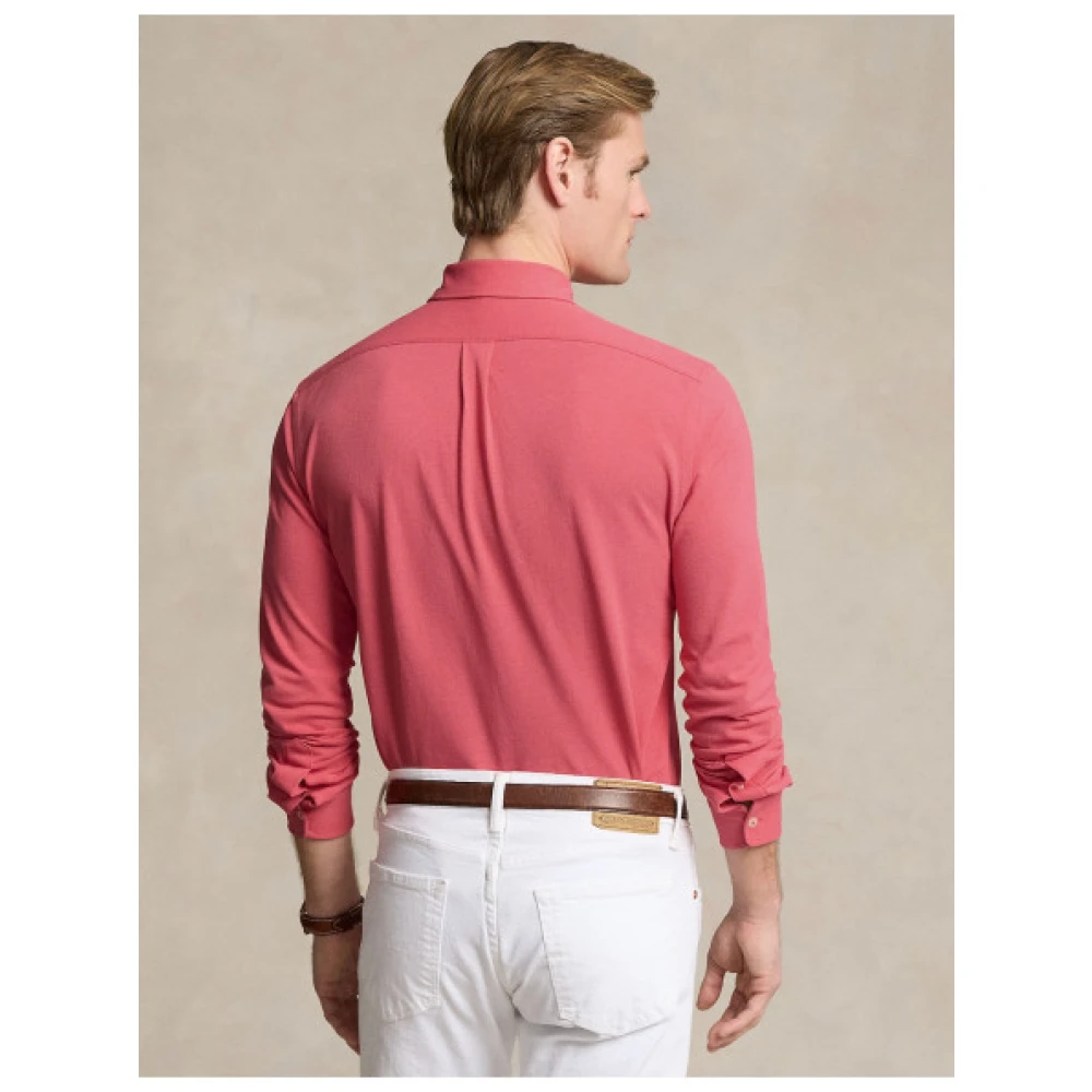 Polo Ralph Lauren Klassiek Polo Gebreid Overhemd Red Heren
