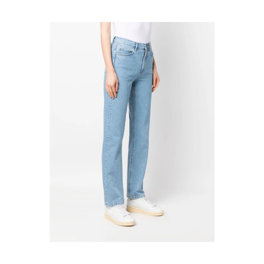 A.p.c. High-Waisted Straight-Leg Jeans Blue Dames