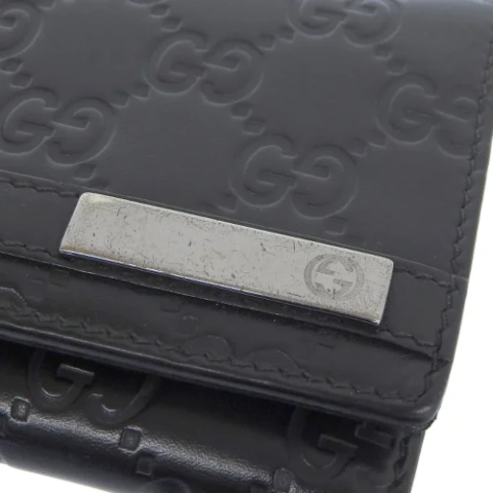Gucci Vintage Pre-owned Leather wallets Black Dames
